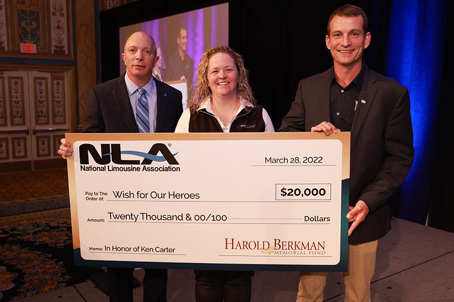 Giant check for Wish for Our Heroes
