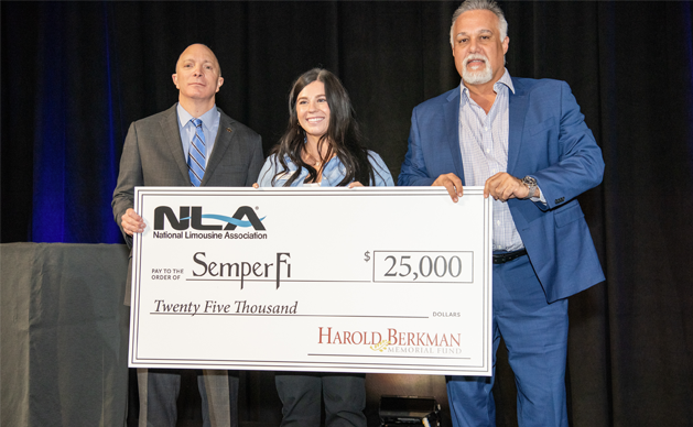 giant check for Semper Fi